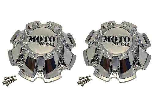 M793BK01 for Moto Metal Silver Wheel Center Cap, M-793 Hub Cap 8 Lugs 2Pcs