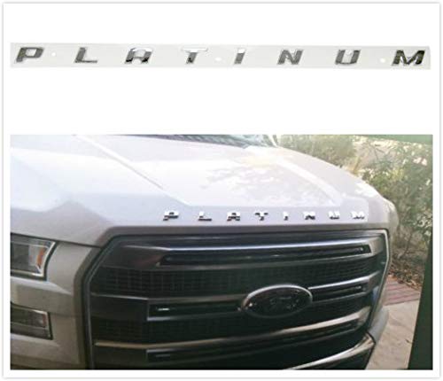 Armertek F-PS F150, F250, F350 Platinum Letters Bed Side Emblem Badges for Ford Head Hood (1)