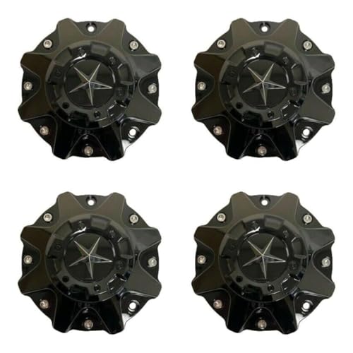 4pcs Glossy Black Wheel Center Cap Hub Cap ER038 ForDFD Wheels Texas Lone Star
