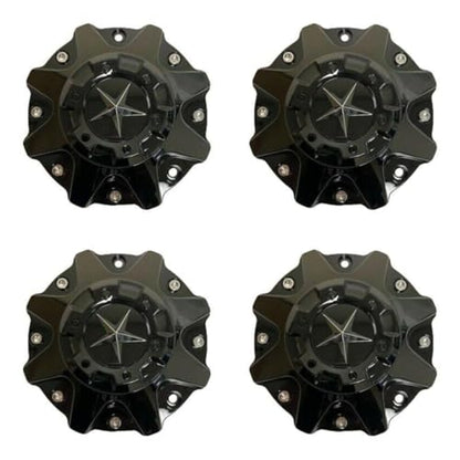 4pcs Glossy Black Wheel Center Cap Hub Cap ER038 ForDFD Wheels Texas Lone Star