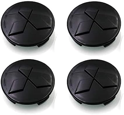 Glossy Black M060-B Wheel Rim Center Hub Cap 60mm/2.25'' Compatible with Mitsubi