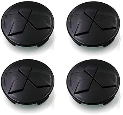 Glossy Black M060-B Wheel Rim Center Hub Cap 60mm/2.25'' Compatible with Mitsubi