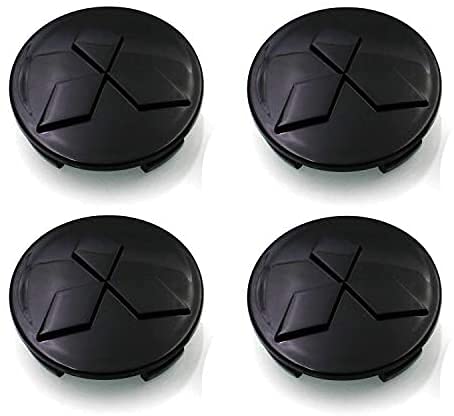Glossy Black M060-B Wheel Rim Center Hub Cap 60mm/2.25'' Compatible with Mitsubi