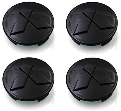 Glossy Black M060-B Wheel Rim Center Hub Cap 60mm/2.25'' Compatible with Mitsubi