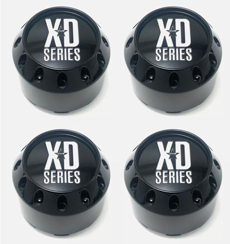 4Pcs Wheel Center Cap ForXD Series Chrome Snap in Wheel Hub Cap 464K98 LG1405-22 Black