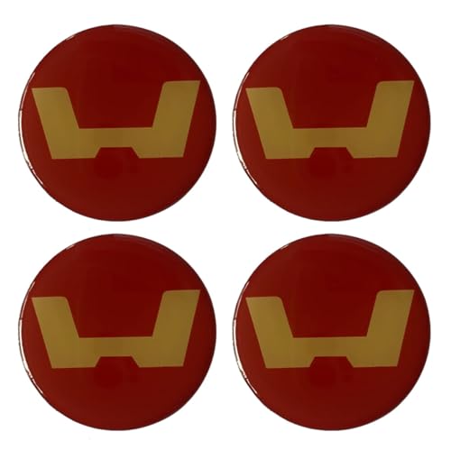 WSHFJDVCM 4X Wheel Center Hub Cap Stickers Emblem Decal (Not Vinyl) ForHonda Civic Accord CRV CRX 44mm/1.75'', OTZ44-RY