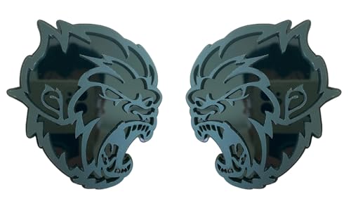 WSHFJDVCM Automotive Exterior Emblems,Tiger Design,Black Set of 2, SXGF421