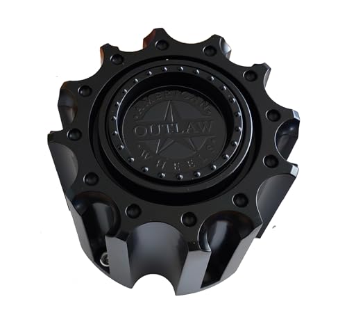 Wheel Center Hub Cap American Outlaw Wheels G205-6HMatte Black 1pc