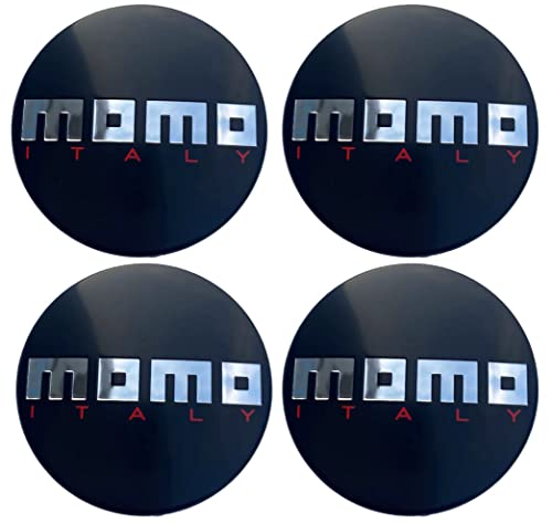 4PCS MOMO Italy Racing Wheels Black Custom Wheel Center Cap 397K53-D 4PCS
