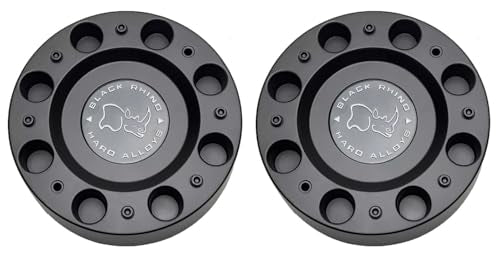 2Pcs Black Rhino Wheel Center Cap M-1049 Matte Black