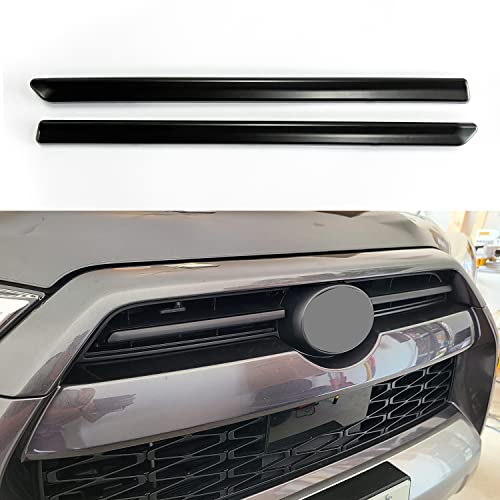 EOOGUF 4 RUNNER blackout trim ,Front Middle Grille Center Grille Overlay Trims 2 pcs ABS Compatible with Toyota 4Runner 2020 2021 2022 2023(Matte black)