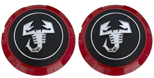 2Pcs Whee Center Cap 2061 Red Black