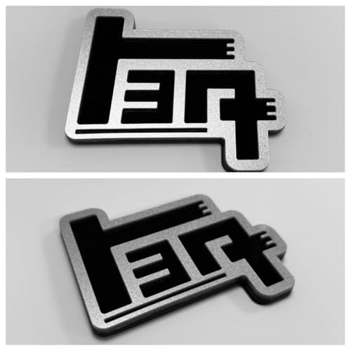 2pcs TEQ Emblem Badges Side Rear ForToyota Japanese Corolla RAV4 Camry 4RUNNER T-2TQ-BS (Black/Silver)