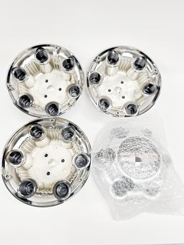 WZFCTMD 4PCs Wheel Hubcaps Center Caps for Sierra Yukon Savana 6 Lug 1500 Wheel Rim, Chrome Replace# 15067581, Silver, 69574125