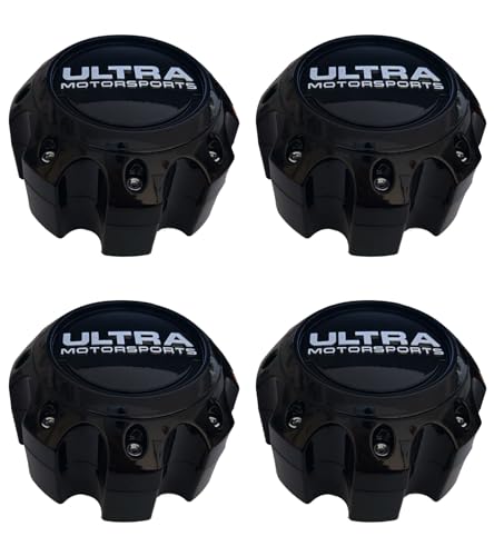Wheel Center Hub Cap 89-9780 Ultra Motorsports 2" Spacer Gloss Black 4pc