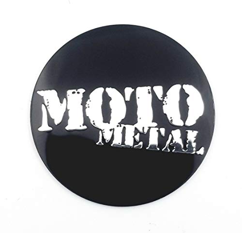 Moto Metal 1.59" (40.5MM) Gloss Black Wheel Center Hub Cap Logo Sticker
