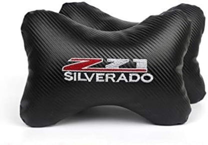 Car 2Pcs Leather Sport Car Seat for Silverado Z71 Off Road Pillow for Travel Nec