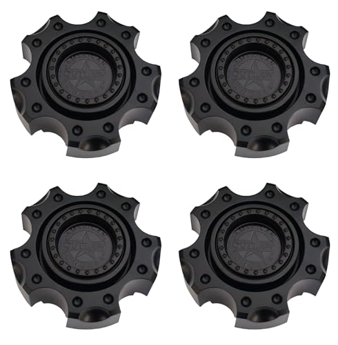 Wheel Center Hub Cap American Outlaw Wheel C143-5V-01 Matte Black 4pc