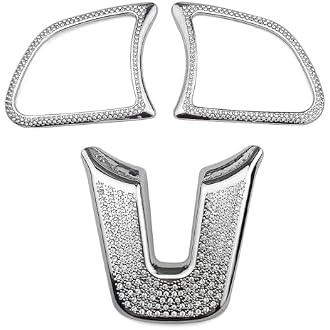 C300 Trunk Side Badge Silver Bling Letter Emblem Crystal for Mercedes Benz Ice O