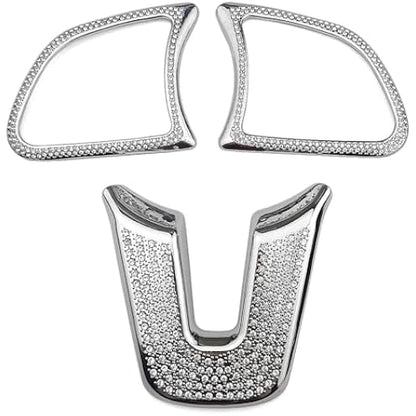 C300 Trunk Side Badge Silver Bling Letter Emblem Crystal for Mercedes Benz Ice O