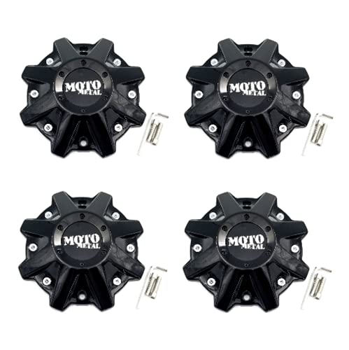 4 Pack Moto Metal Wheels MO479L214GBO MO 497L214 Gloss Black Center Cap
