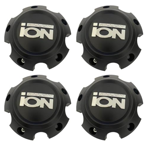 4Pc Wheel Center Cap C10134MB03 Ion Alloy C-565-6 Hub Cap Matte Black