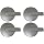 Wheel Center Cap Silver for Hummer H3 2006-2010 Hub Cap 9597233#9594964 4PCS