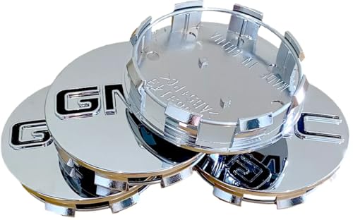 4X Chrome/Black Wheel Hub Cap Center Cap 20942032,20941995, 19301603 for Sierra 1500, Yukon 2014+ Set
