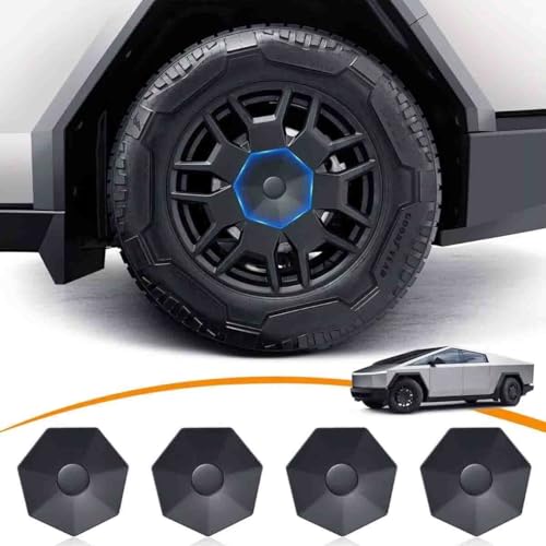 4PCS Black Wheel Center Cap Hub Cap Cover for Tesla CyberTruck