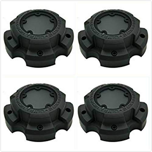 Kune New Matte Black Ultra Motorsports Fast HD Serie Wheel Center Hub Cap # A89-9850 / 51241680F-7 C800807 with Screws (4)