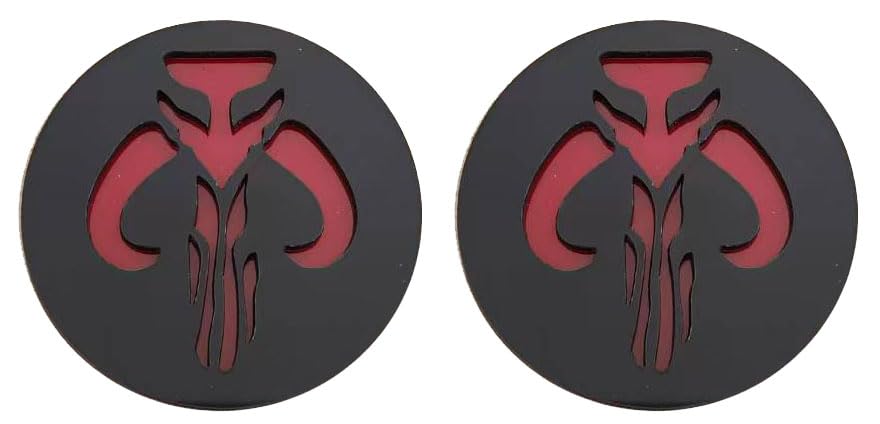 Emblem, Custom 3D Exterior Mandalorian Accessories, Universal Fit for Car, Truck, SUV Diameter 2.3inch (Set of 2)
