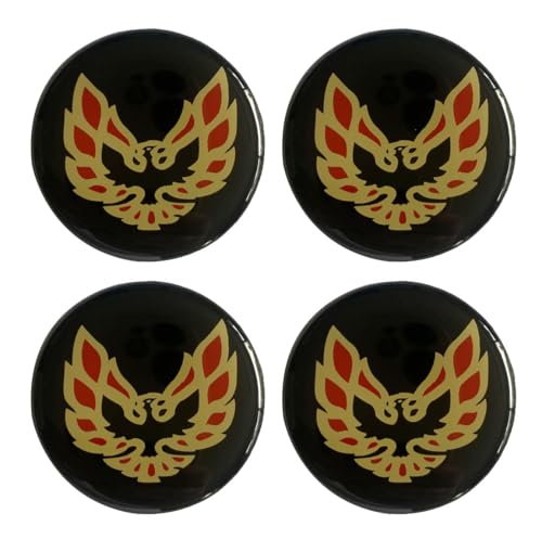 4X Wheel Center Hub Cap Stickers Emblem Decal (Not Vinyl) for Firebird Trans AM 38mm/2''