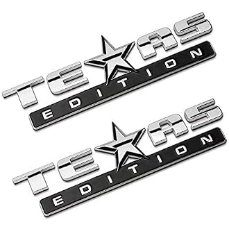 Set of 3 Texas Edition Side Tailgate Badge Emblem NamePlate for GMC Sierra Chevy