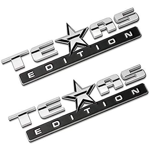 Set of 3 Texas Edition Side Tailgate Badge Emblem NamePlate for GMC Sierra Chevy