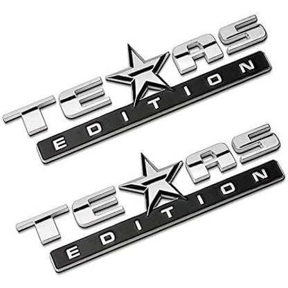 Set of 3 Texas Edition Side Tailgate Badge Emblem NamePlate for GMC Sierra Chevy