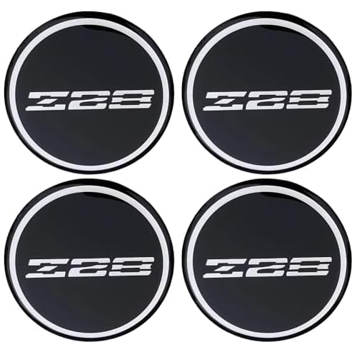 WSHFJDVCM 4X Wheel Center Hub Cap Stickers Emblem Decal (Not Vinyl) for Chevy Camaro Z28 63mm/2.48'', TZ-24