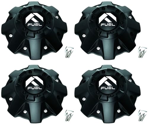 Matte Black Fuel Wheel Center Cap 1001-63-B Offroad Hub Cap, 4 Piece