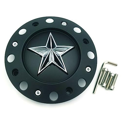 Wheel Center Cap KMC XD Series Rockstar Wheel Hub Cap 1001775 Matte Black 4PCS
