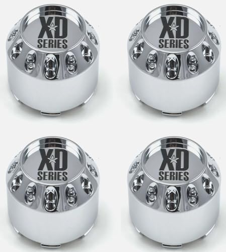 4Pcs Wheel Center Cap for XD Series Chrome Snap in 464K75 Silver Kmc