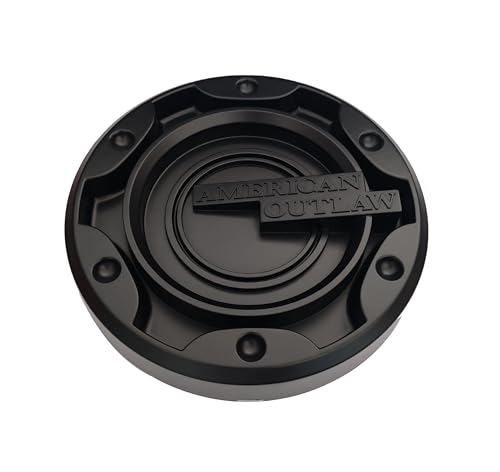 1Pcs Wheel Center Cap Hub Cover American Outlaw Matte Black Dusty Road GT208 CAP1046