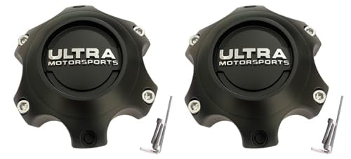 2Pcs Wheel Center Cap ForUltra Motorsports 89-9764-SB Matte Black