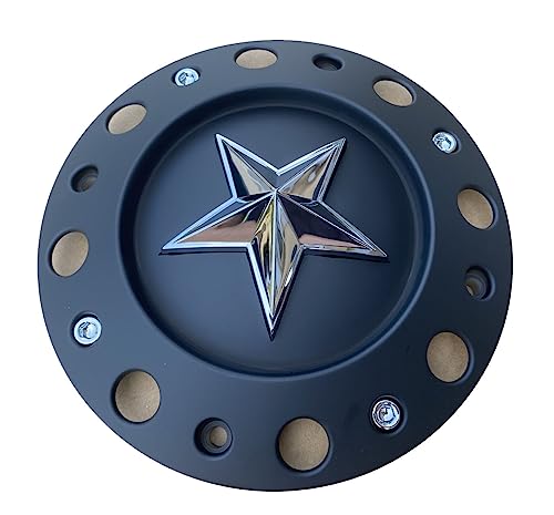 Wheel Center Cap KMC XD Series Rockstar Wheel Hub Cap 775L239B Dually Matte Blac