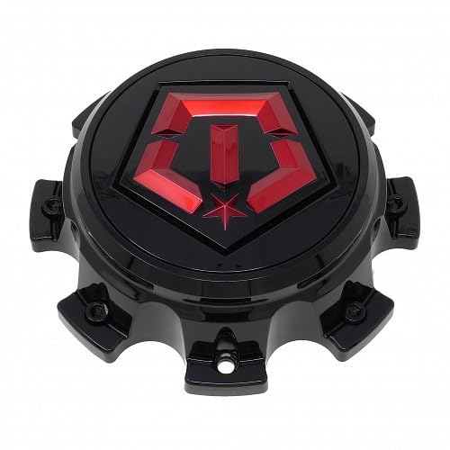 1PC Black/Red Wheel Center Cap Hub Cover for TIS 544BMR-8 TDR1-B19 702-1