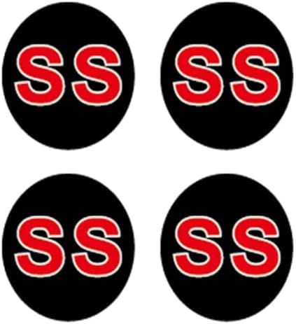 Lolosale 4PCS OSS64-BR 4X SS Wheel Rim Center Hub Cap Stickers Emblem for Chevy 2.5'' Diameter 64MM (jyhujy) wheel center cap