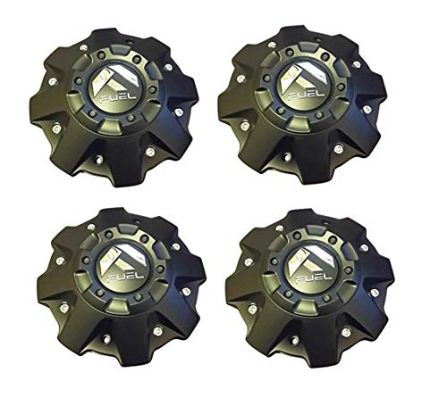 4 Pack Fuel Wheels Black Center Cap Cap 1001-63-B Cap M-447 Five and Six Lugs