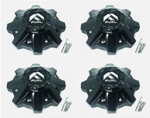 4PC Wheel Cap Hub Cap M-447 Center Cap Fuel Offroad 1002-53 M-721BK04 Gloss Black