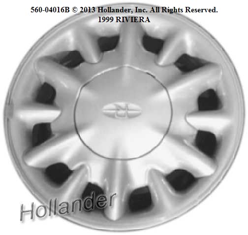 Silver Wheel Rim Center Cap Hub Cover 25602312 560-04016B for Buick Riviera 16" 1995-1999 1pc