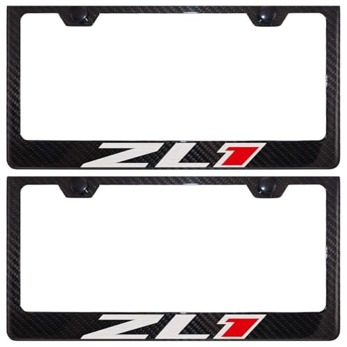 Stainless Steel ZL1 License Plate Frame for Camaro Carbon Fiber (2)