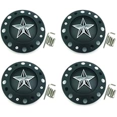 Wheel Center Cap KMC XD Series Rockstar Wheel Hub Cap 1001775 Matte Black 4PCS