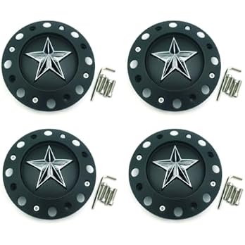 Wheel Center Cap KMC XD Series Rockstar Wheel Hub Cap 1001775 Matte Black 4PCS